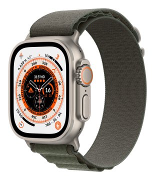 Apple Watch Ultra GPS + Cellular, 49mm Cassa in Titanio con Cinturino Alpine Loop Verde - Large