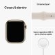 Apple Watch Series 8 GPS + Cellular 41mm Cassa in Acciaio Inossidabile color Oro con Cinturino Sport Band Galassia - Regular 10