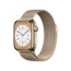 Apple Watch Series 8 GPS + Cellular 41mm Cassa in Acciaio Inossidabile color Oro with con Cinturino Loop Milanese 2