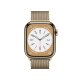 Apple Watch Series 8 GPS + Cellular 41mm Cassa in Acciaio Inossidabile color Oro with con Cinturino Loop Milanese 3