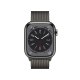 Apple Watch Series 8 GPS + Cellular 41mm Cassa in Acciaio Inossidabile color Grafite con Loop Grafite Milanese 3
