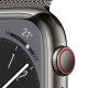 Apple Watch Series 8 GPS + Cellular 41mm Cassa in Acciaio Inossidabile color Grafite con Loop Grafite Milanese 4