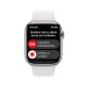 Apple Watch Series 8 GPS + Cellular 45mm Cassa in Acciaio Inossidabile color Argento con Cinturino Sport Band Bianco - Regular 7