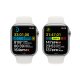 Apple Watch Series 8 GPS + Cellular 45mm Cassa in Acciaio Inossidabile color Argento con Cinturino Sport Band Bianco - Regular 8