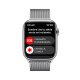Apple Watch Series 8 GPS + Cellular 45mm Cassa in Acciaio Inossidabile color Argento con Argento Milanese Loop 7
