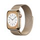 Apple Watch Series 8 GPS + Cellular 45mm Cassa in Acciaio Inossidabile color Oro with con Cinturino Loop Milanese 2