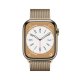 Apple Watch Series 8 GPS + Cellular 45mm Cassa in Acciaio Inossidabile color Oro with con Cinturino Loop Milanese 3