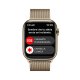 Apple Watch Series 8 GPS + Cellular 45mm Cassa in Acciaio Inossidabile color Oro with con Cinturino Loop Milanese 7