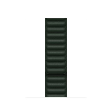 Apple Cinturino a maglie in pelle verde sequoia (41 mm) - S/M