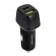 Vultech Caricatore Da auto doppia uscita USB Quick Charge 3.0 (18W) + Type-C (27W) Power Delivery 45W 3