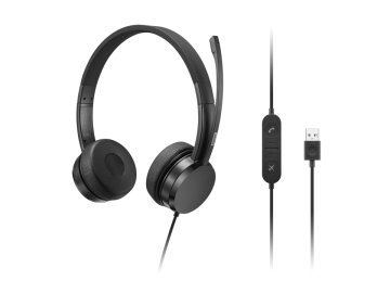 Lenovo 4XD1K18260 cuffia e auricolare Cablato A Padiglione Musica/Giornaliera USB tipo A Nero