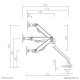 Neomounts FPMA-D750WHITE2 Braccio per monitor 10-32