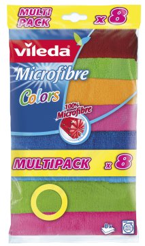 Vileda Panni Colors 100% Microfibre 30x30cm 8pz