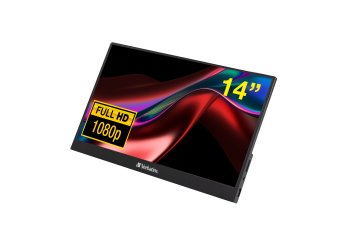 Verbatim 49590 Monitor PC 35,6 cm (14") 1920 x 1080 Pixel Full HD LCD Nero