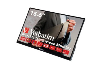 Verbatim 49592 Monitor PC 39,6 cm (15.6") 1920 x 1080 Pixel Full HD LCD Touch screen Nero