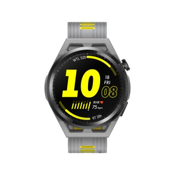 Huawei WATCH GT Runner-B19A,Grey Durable Polymer Fiber Case, Grey Soft Silicone Strap