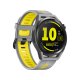 Huawei WATCH GT Runner-B19A,Grey Durable Polymer Fiber Case, Grey Soft Silicone Strap 3