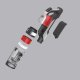Hoover HF910H 011 Aspirapolvere elettrica Batteria Secco EPA Senza sacchetto 0,7 L 350 W Rosso, Titanio 4 Ah 44