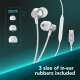 Cellularline SPARROW Auricolari in-ear con finiture metalliche, remote control e connettore USB-C 9