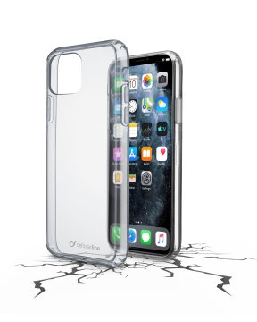Cellularline Clear Strong - iPhone 11 Pro Max Custodia rigida con bordi in gomma