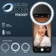 Tech Pop Selfie Ring Pocket - Universale Anello led a clip a luminosità regolabile 4