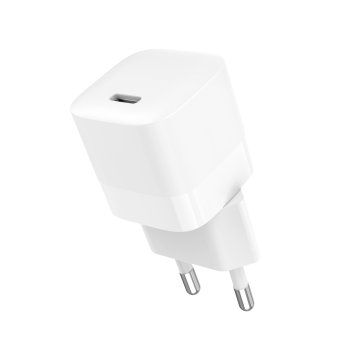 Area Caricabatteria per smartphone con porta USB-C da 20W con tecnologia Power Delivery di colore bianco