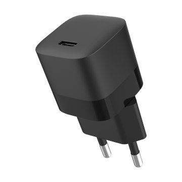 Area Caricabatteria per smartphone con porta USB-C da 20W con tecnologia Power Delivery di colore nero