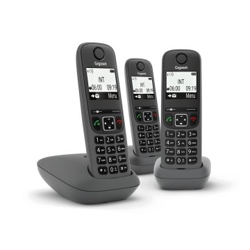 Gigaset AS490 Trio Telefono analogico/DECT Identificatore di chiamata Nero