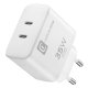 Cellularline Dual Charger 35W Caricabatterie da rete Power Delivery 35W con doppia porta USB-C 2