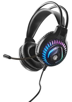 Music Sound Predator Cuffie da gaming con cavo JACK 3.5mm lungo 160cm. Dotate di luci RGB, microfono flessibile, archetto regolabile e padiglioni ultra-morbidi per un comfort perfetto durante le tue p