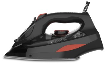 Nero & Decker BXIR3000E ferro da stiro Ferro a vapore Piastra in Ceramica 3000 W Nero, Arancione