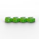Lindy 40472 clip sicura Bloccaporte + chiave RJ-45 Verde Acrilonitrile butadiene stirene (ABS) 3