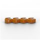 Lindy 40481 clip sicura Bloccaporte RJ-45 Arancione Acrilonitrile butadiene stirene (ABS) 20 pz 3