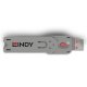 Lindy 40620 clip sicura Chiave bloccaporta USB tipo A Rosa Acrilonitrile butadiene stirene (ABS) 1 pz 3