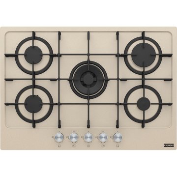 Franke FHMA 755 4G DC OA C Beige, Nero, Acciaio inox Da incasso 73 cm Gas 5 Fornello(i)