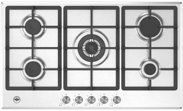 Bertazzoni La Germania P905CLAGXV piano cottura Acciaio inox Da incasso 90 cm Gas 5 Fornello(i)