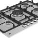 Beko HIAW75225SXE piano cottura Acciaio inox Da incasso 75 cm Gas 5 Fornello(i) 3