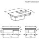 Electrolux KCC83443CK Piano ad induzione con cappa integrata Bridge con eXtractor versione filtrante 33