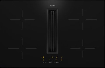 Miele KMDA 7272 FL-U Nero Da incasso 80 cm Piano cottura a induzione 4 Fornello(i) Cappa da incasso