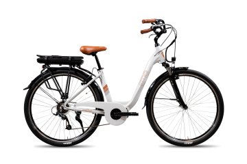 EMG E-bike Vintage con telaio in alluminio 19", ruote 28", motore centrale 250W Ananda, batteria 13AH e cambio Shimano