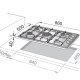 De’Longhi FLA 59 DD piano cottura Acciaio inox Da incasso 86 cm Gas 5 Fornello(i) 3