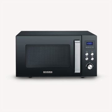 Severin MW 7763 forno a microonde Superficie piana Microonde con grill 25 L 900 W Nero, Stainless steel