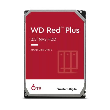 Western Digital Red Plus WD60EFPX disco rigido interno 6 TB 5400 Giri/min 256 MB 3.5" Serial ATA III