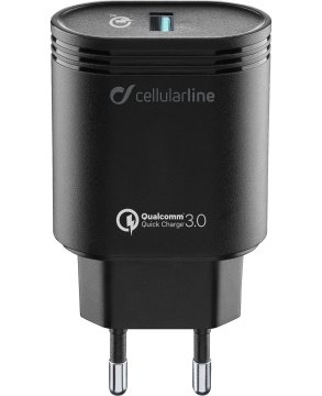 Cellularline USB Charger 18W - Huawei, Xiaomi, Wiko, Asus and other smartphone Caricabatterie da rete adattivo 18W
