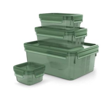 EMSA N1170600 recipiente per cibo Rettangolare Contenitore Verde 4 pz