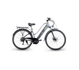 EMG Queen 28P - telaio in alluminio 19", ruota 28", freno a disco a/p, sospensioni ant., cambio Shimano, batteria 36V 13Ah