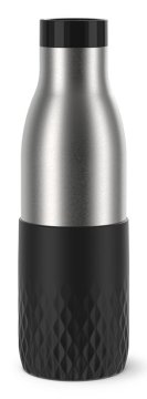 EMSA Bludrop Sleeve N3110500 borraccia Fitness, Sport 500 ml Acciaio inox Nero, Acciaio inox
