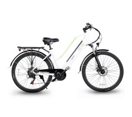 EMG Queen 28P - telaio in alluminio 19", ruota 28", freno a disco a/p, sospensioni ant., cambio Shimano, batteria 36V 13Ah