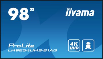 iiyama LH9854UHS-B1AG visualizzatore di messaggi Pannello piatto per segnaletica digitale 2,48 m (97.5") LCD Wi-Fi 500 cd/m² 4K Ultra HD Nero Processore integrato Android 11 24/7