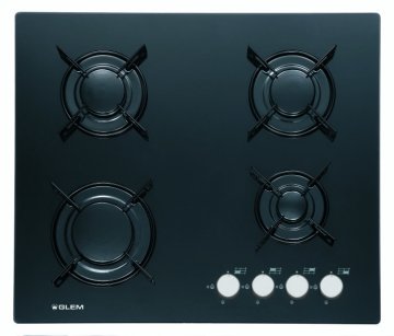 Glem Gas GV64BK piano cottura Nero Da incasso 60 cm 4 Fornello(i)